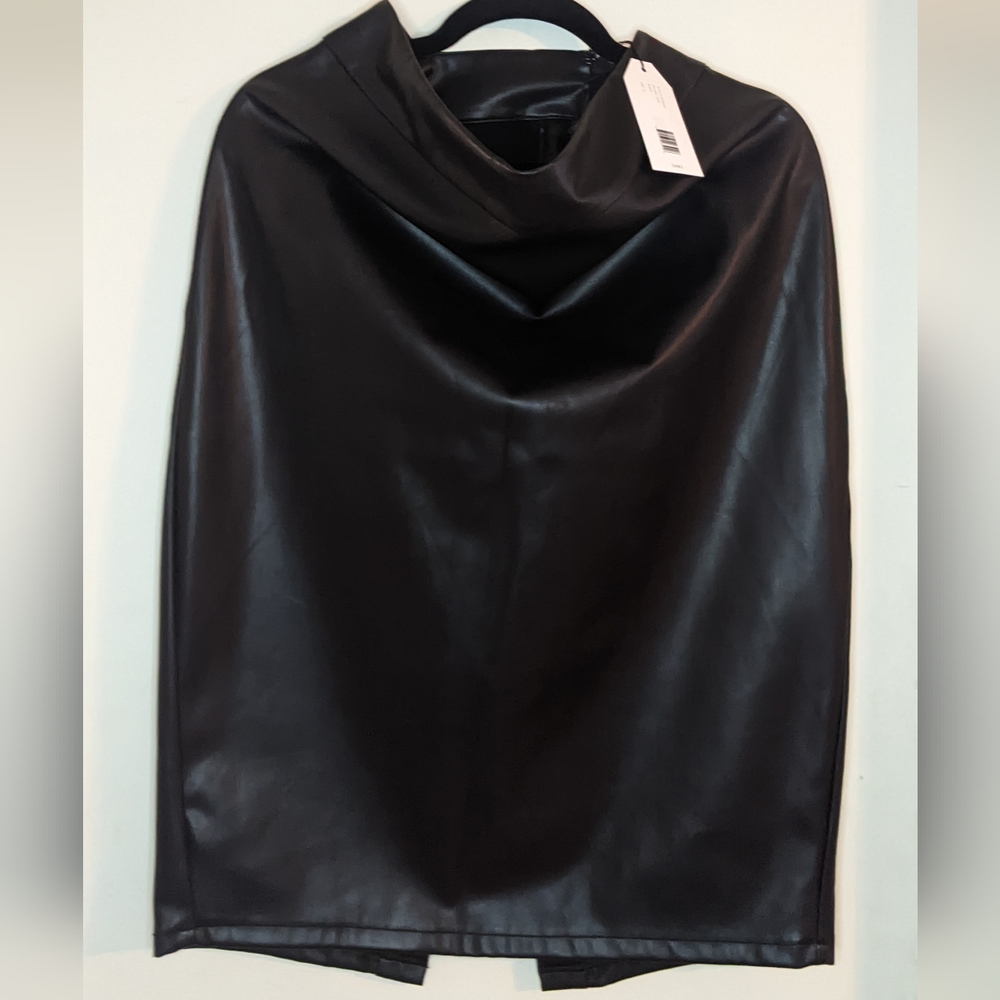 Universal Standard Sillaro Midi Pencil Vegan Skirt Black Size 14 NWT